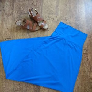 Etsy/June Designs Clothing Skirts - Brand New Blue Bamboo Cotton Lycra Maxi Skirt Etsy/June Designs Clothing Skirts - Brand New Blue Bamboo Cotton Lycra Maxi Skirt